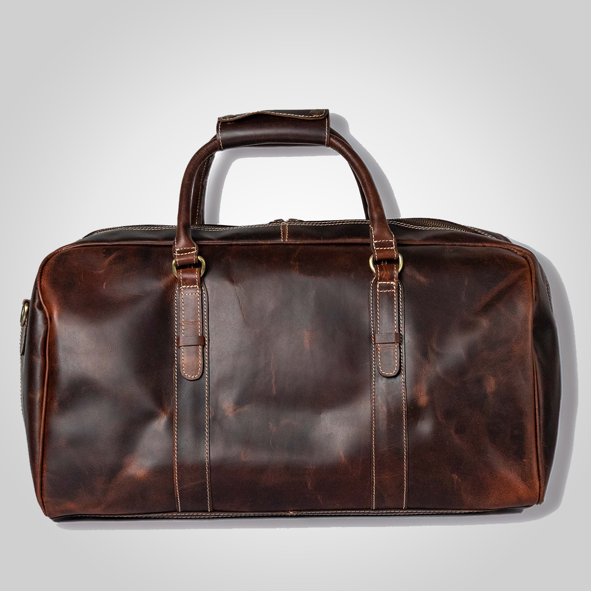 The Weekender – Leather Duffle Bag - Dellamano
