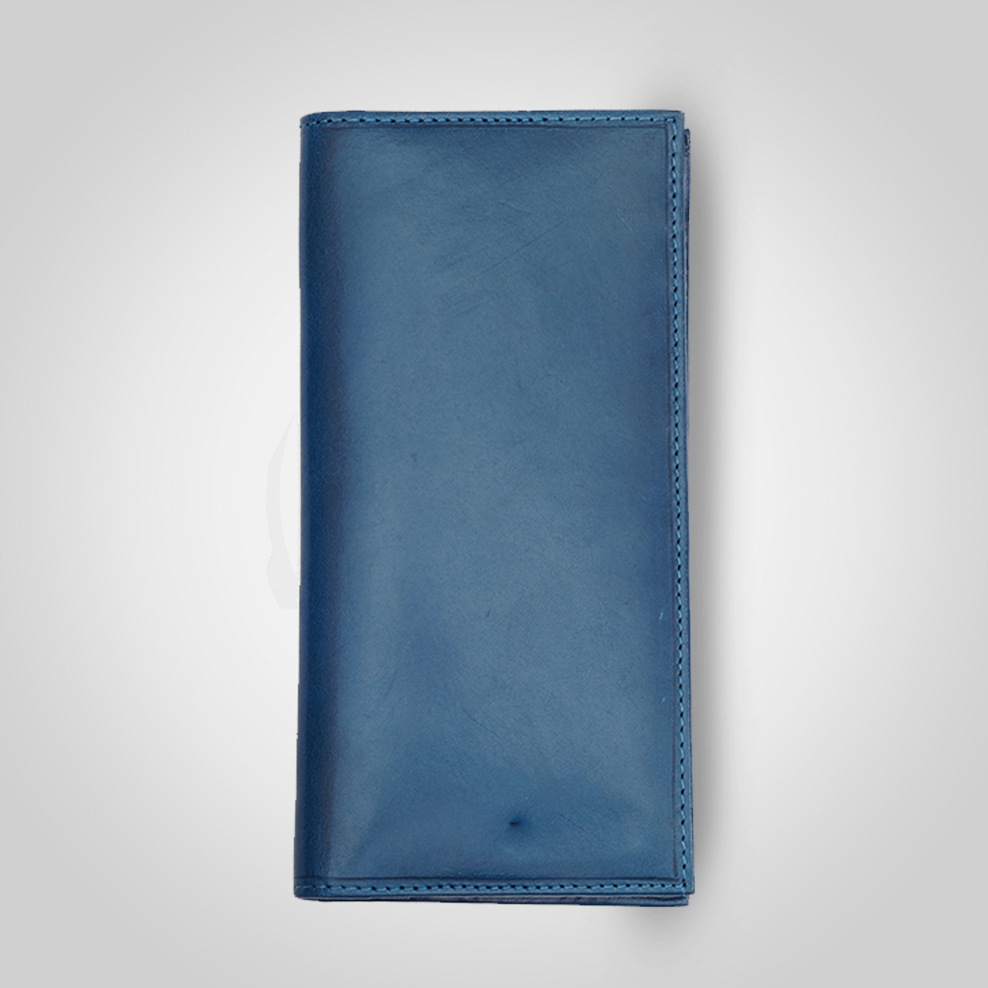 SLIM LONG CARD HOLDER／EMMA／BLUE／LEATHER Slim Card Case | Full grain leather, minimalist card storage