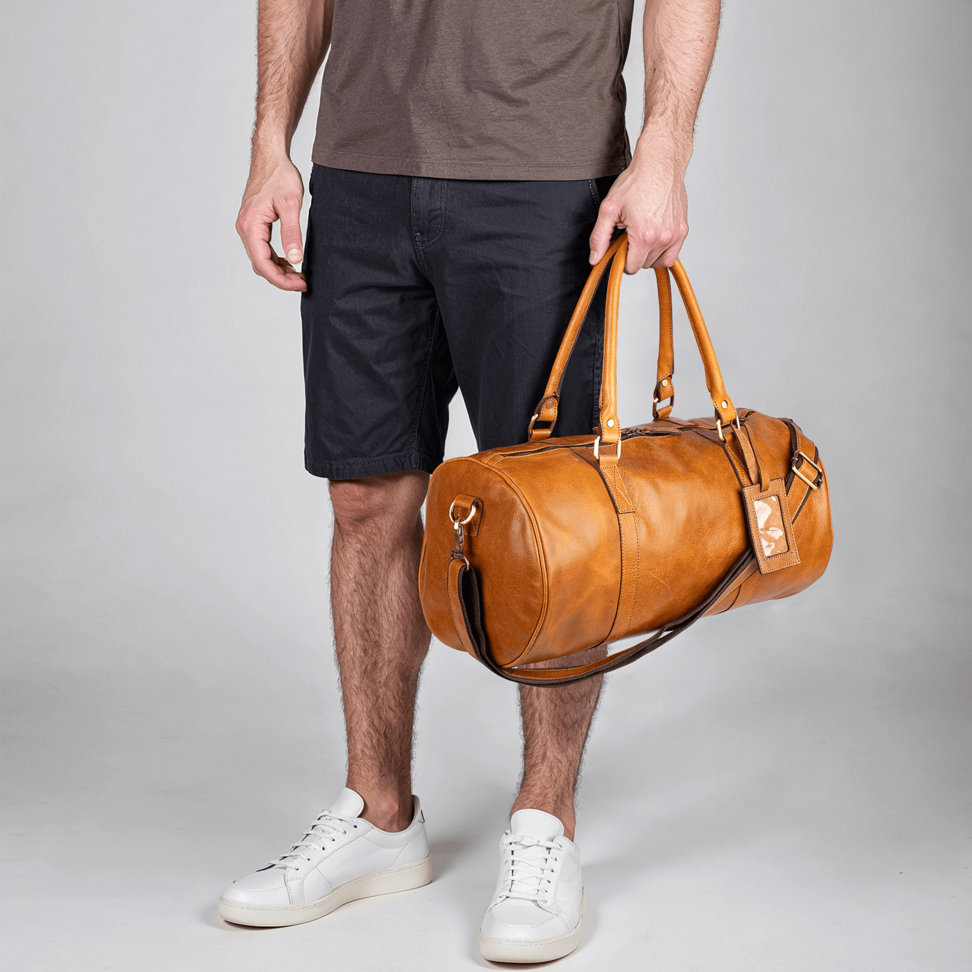 The Voyager - Leather Duffel Bag - Dellamano