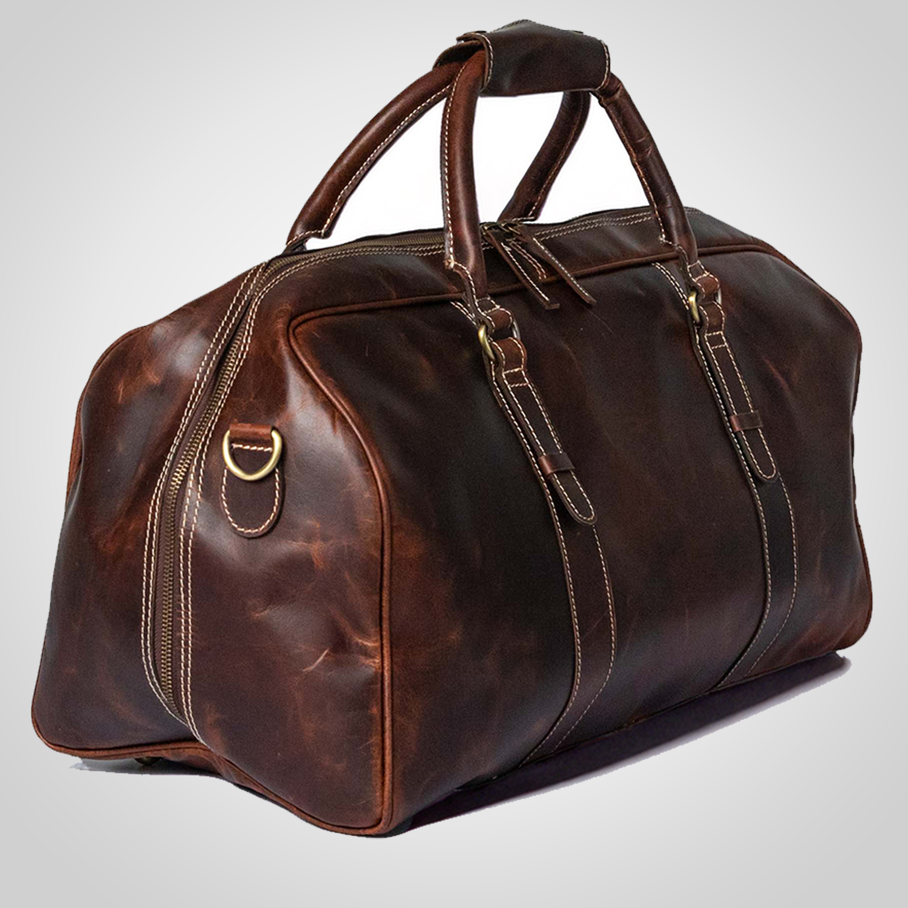 The Weekender – Leather Duffle Bag - Dellamano