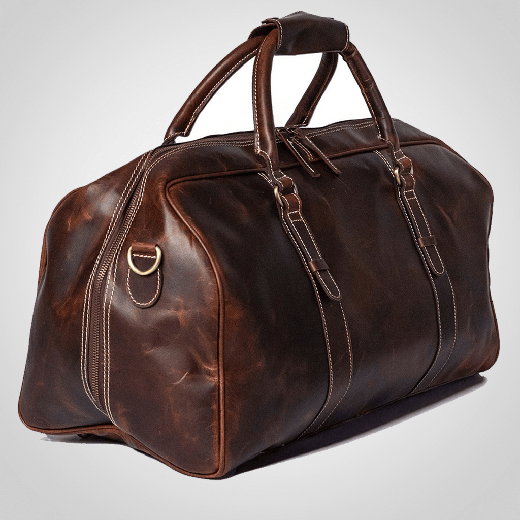 The Weekender – Leather Duffle Bag - Dellamano
