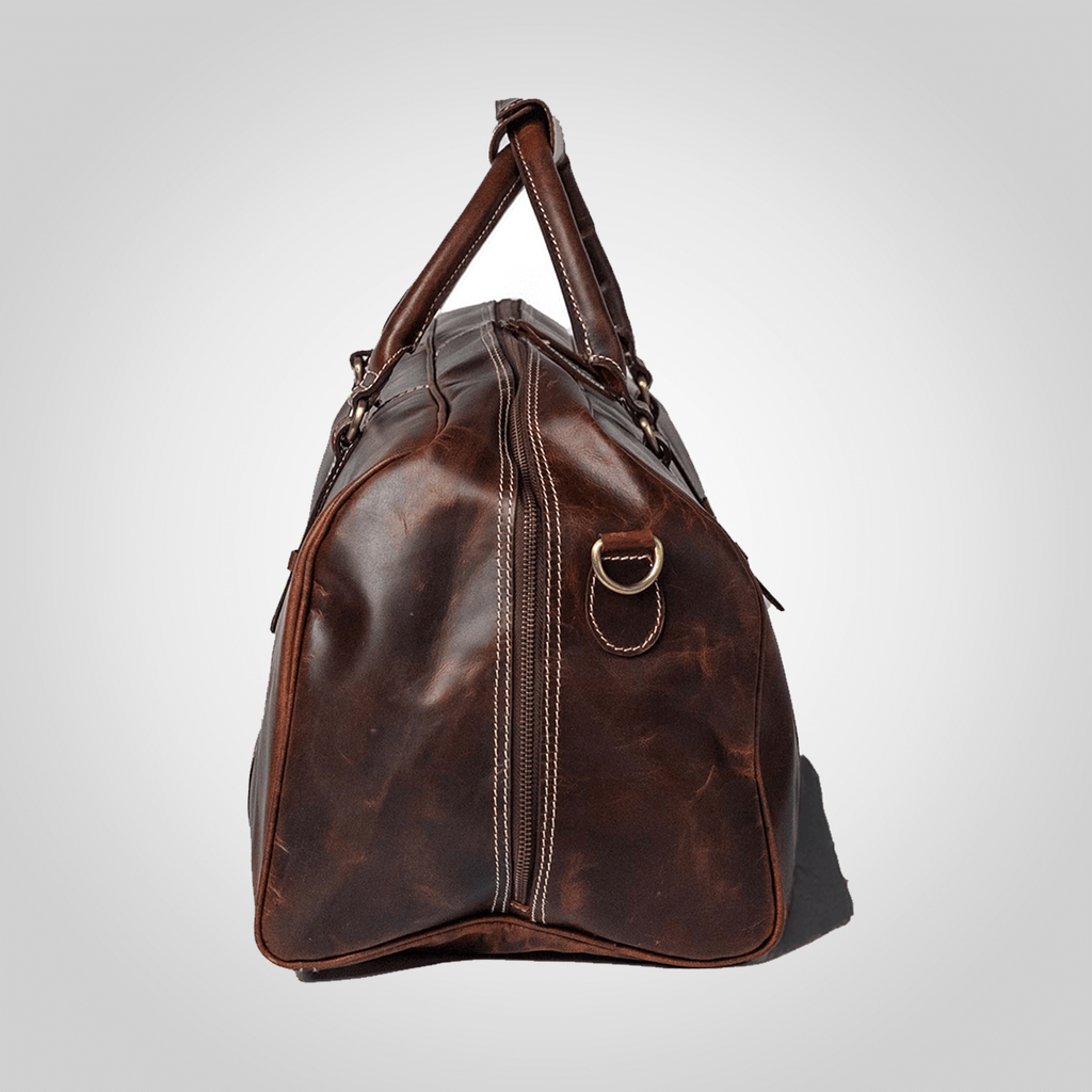 The Weekender – Leather Duffle Bag - Dellamano