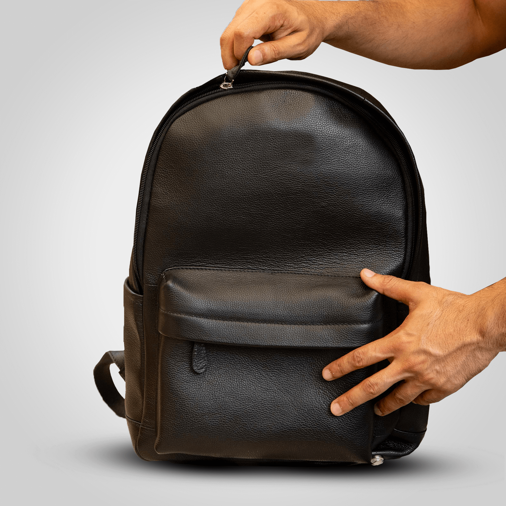 backpack italian leather TL Soft | Hammered Leather Italian Leather Backpack - The
