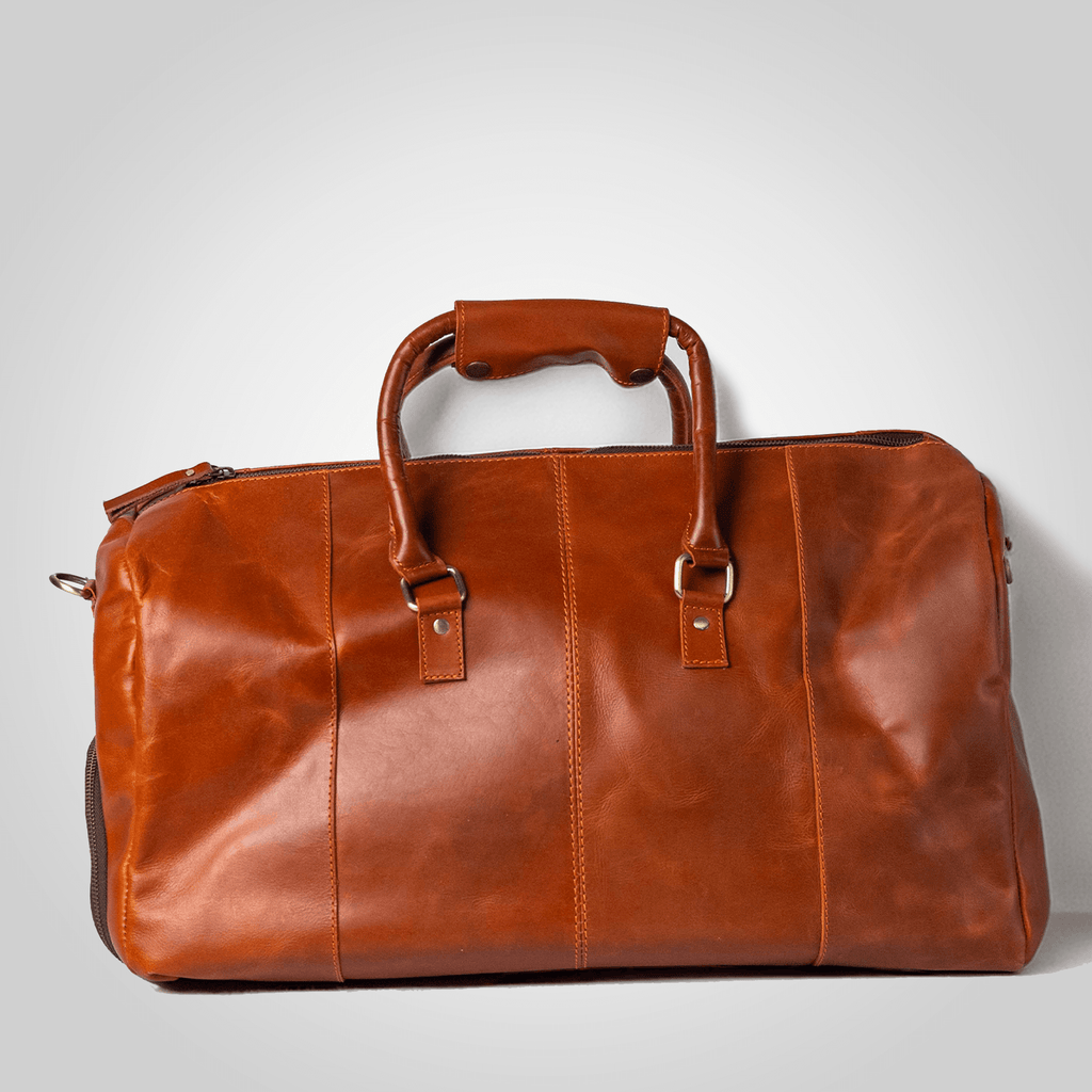 The Escape – Leather Duffle Bag with Shoe Compartment - Dellamano